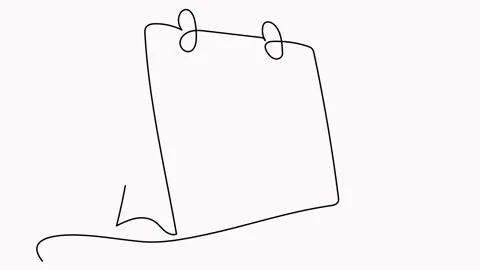 Calendar continuous line drawn animated video. Stock Footage 302090789