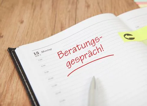 Calendar counseling session Stock Photos