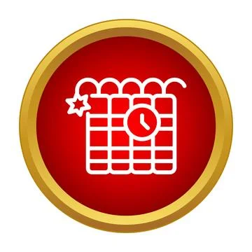Calendar countdown time bomb icon concept Stock Illustration