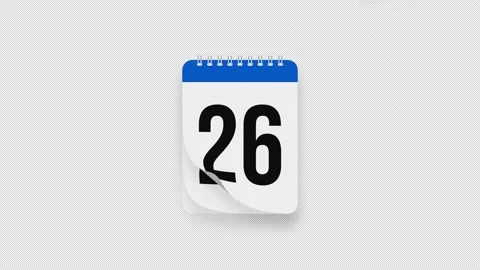 Calendar Counting Down Stock Footage 144344264