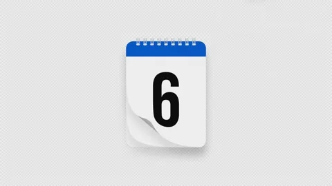 Calendar Counting Up Stock Footage 144344247