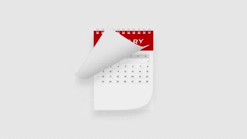 Calendar Counting Month Stock Footage 136331419
