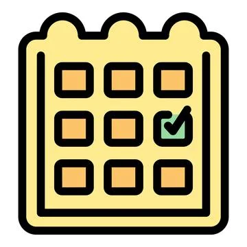 Calendar course icon vector flat Stockillustratie