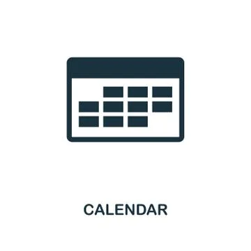 Calendar creative icon. Simple element illustration. Calendar concept symbol Stock Illustration
