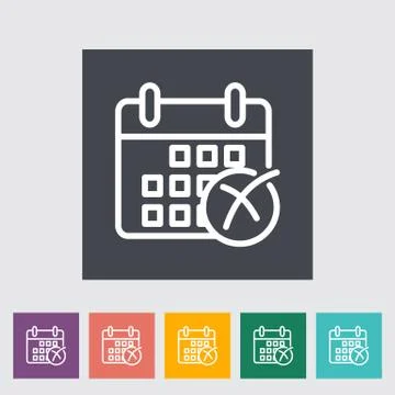 Calendar with cross Stock Illustration