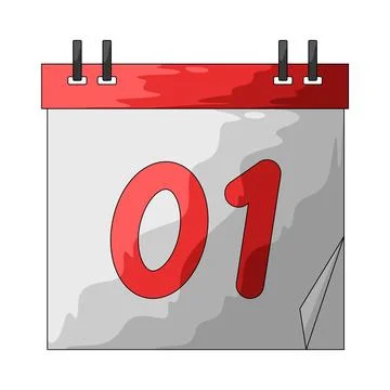 Calendar date 1 illustration Stock Illustration