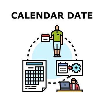 Calendar date appointment scheduling and event organizing concept Stock Illustration