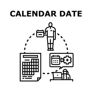 Calendar date appointment scheduling and event organizing concept Stock Illustration