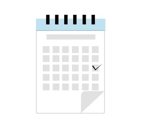 Calendar with date check Stock Illustration