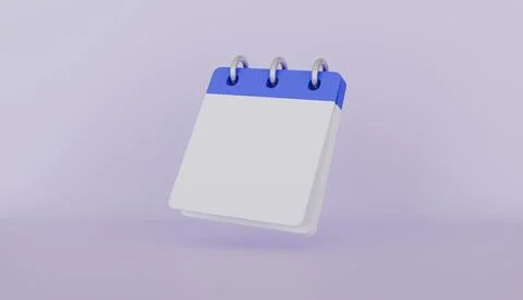 Calendar date schedule with empty time reminder plan appointment agenda Stock Illustration