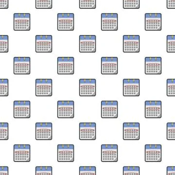 Calendar day pattern seamless Illustrazione stock