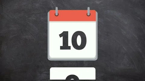 Calendar days Count Animation 1 To 31 Days Video stock 262045301
