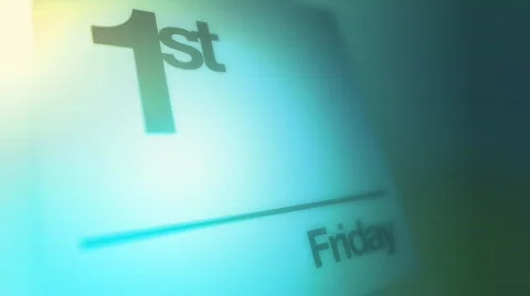 Calendar Days Flipping HD Loop Stock Footage