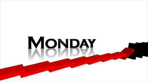 Calendar. Days of the week and falling dominoes Stock Footage 57258418