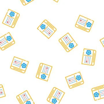 Calendar deadline erp vector seamless pattern Stock Illustration