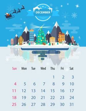 Calendar of december Stock Illustration