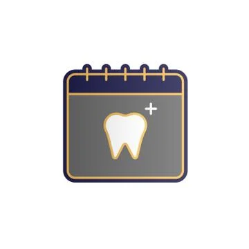 Calendar, dentist color gradient vector icon Stock Illustration