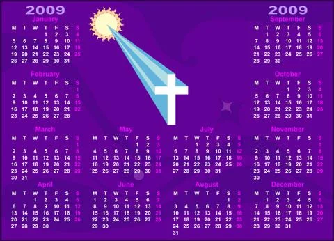Calendar design 2009 Stock Illustration
