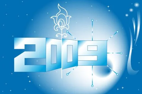 Calendar design 2009 Stock Illustration