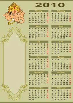 Calendar Design 2010 Stock Illustration