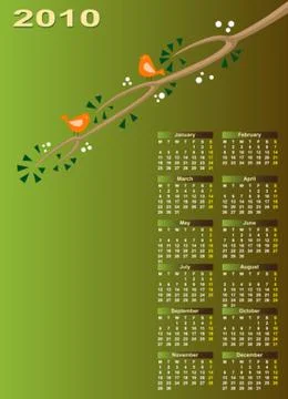 Calendar Design 2010 Stock Illustration