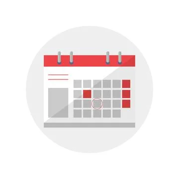 Calendar design element. flat icon Illustrazione stock