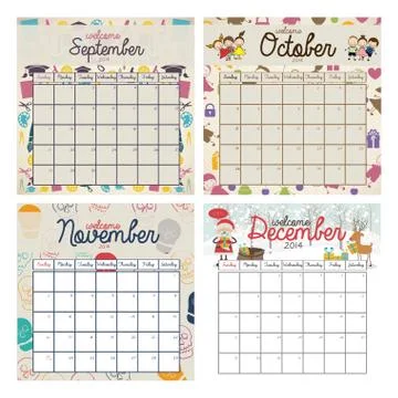 Calendar design over beige background vector illustration Ilustração Stock