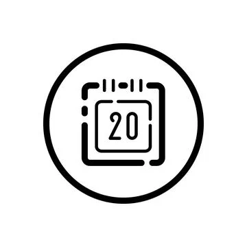 Calendar. Diary date. Commerce outline icon in a circle. Vector illustration Stock Illustration