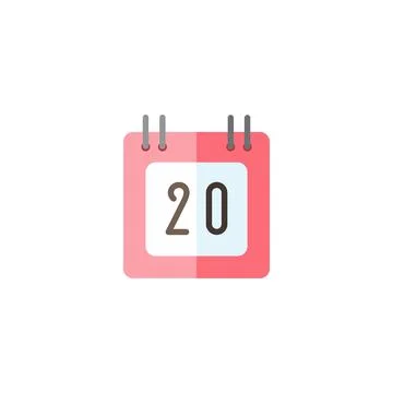 Calendar. Diary date. Flat color icon. Commerce vector illustration Stock Illustration