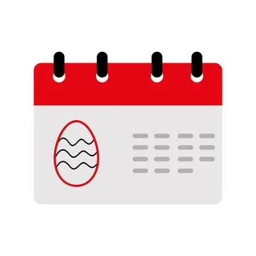 Calendar, Easter, Egg Vector Awesome Icon Stock Illustration