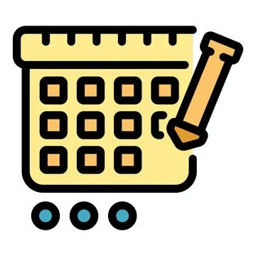 Calendar education icon vector flat Illustrazione stock