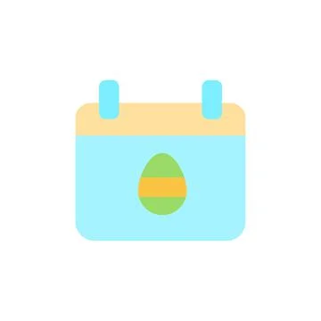 Calendar egg Easter color icon. Simple color vector elements of religious Illustrazione stock