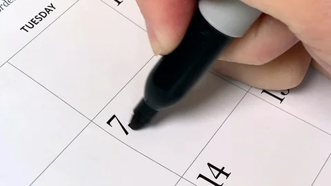 Calendar Election Day Stock Footage 115848629