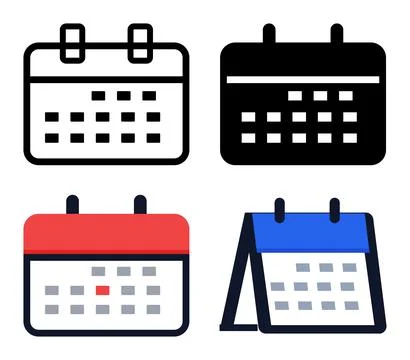 Calendar Element, Date Planner Vector Collection Stock Illustration