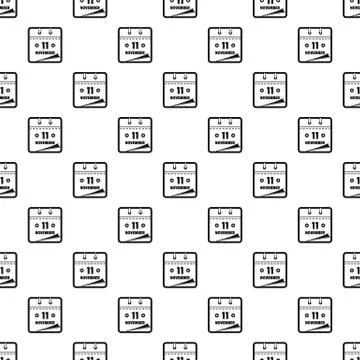 Calendar eleventh november pattern seamless vector Illustrazione stock