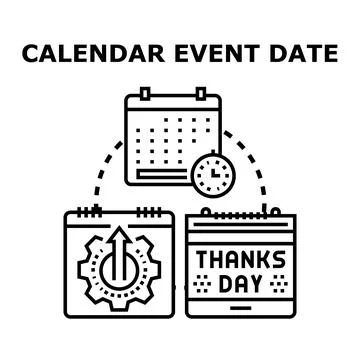 Calendar event date planning setting reminder concept Ilustración de archivo