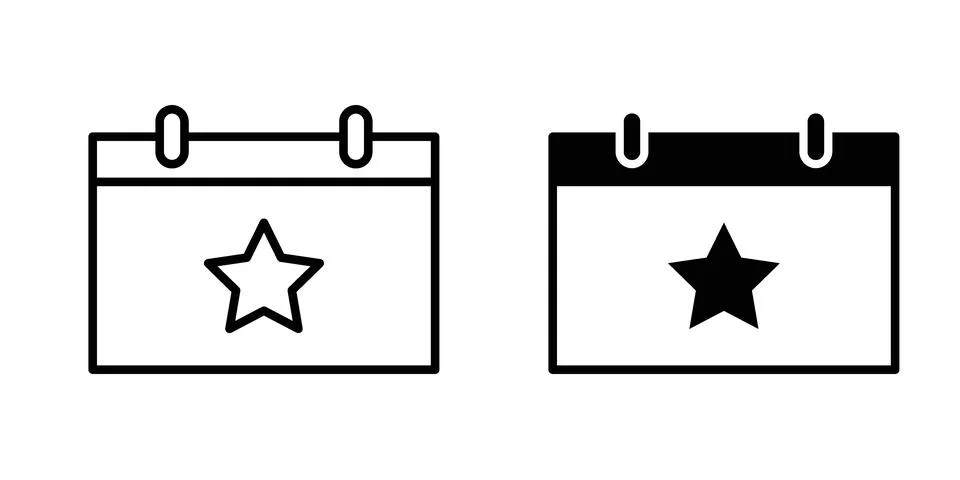 Calendar with event icon for design projects and web UI イラスト素材
