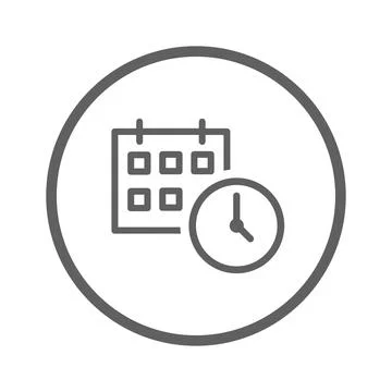Calendar, event icon. Gray vector graphics. Stock Illustration