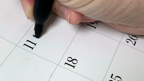 Calendar First Day of Classes Stock Footage 115659800