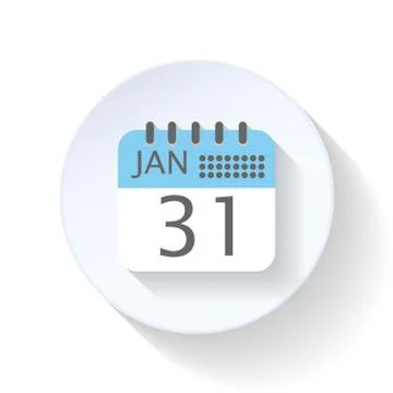 Calendar flat icon Illustrazione stock