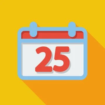 Calendar flat icon Stock Illustration