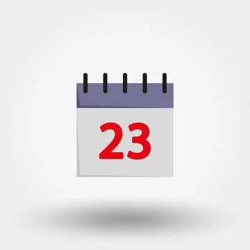 Calendar. Flat icon. Stock Illustration
