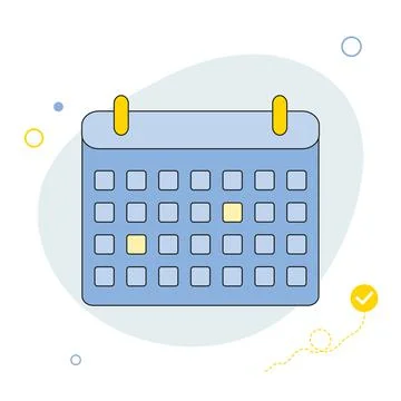 Calendar flat icon. Modern concept for business planning, news and events Stock Illustration