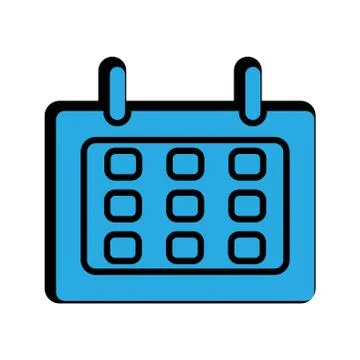Calendar flat icon. simple design editable. design vector illustration Stock-Illustration