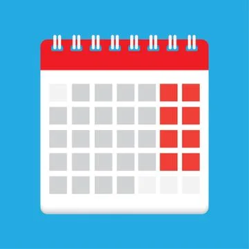 Calendar flat icon vector illustration Illustrazione stock