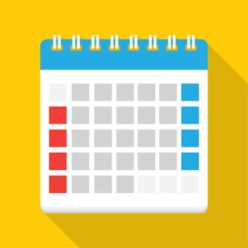 Calendar flat icon vector illustration Stock Illustration