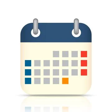 Calendar flat icon vector illustration EPS10 Stock Illustration