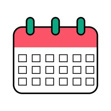Calendar flat icon vector on white background イラスト素材