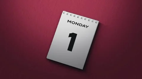 Calendar Flip Stock Footage 8621090
