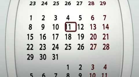 Calendar Video stock 733522